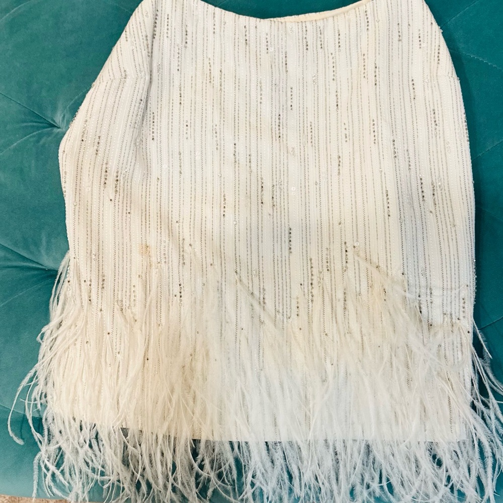 Lauren Ralph Lauren Ivory Feathered Blouse